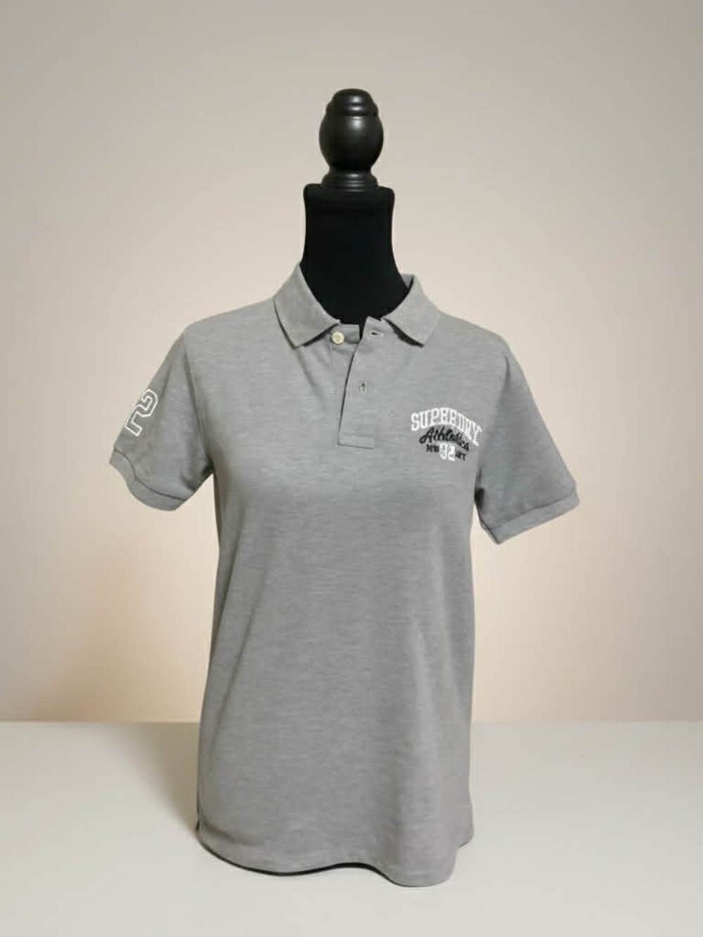 Superdry Men's Grey Polo Shirt with Logo
